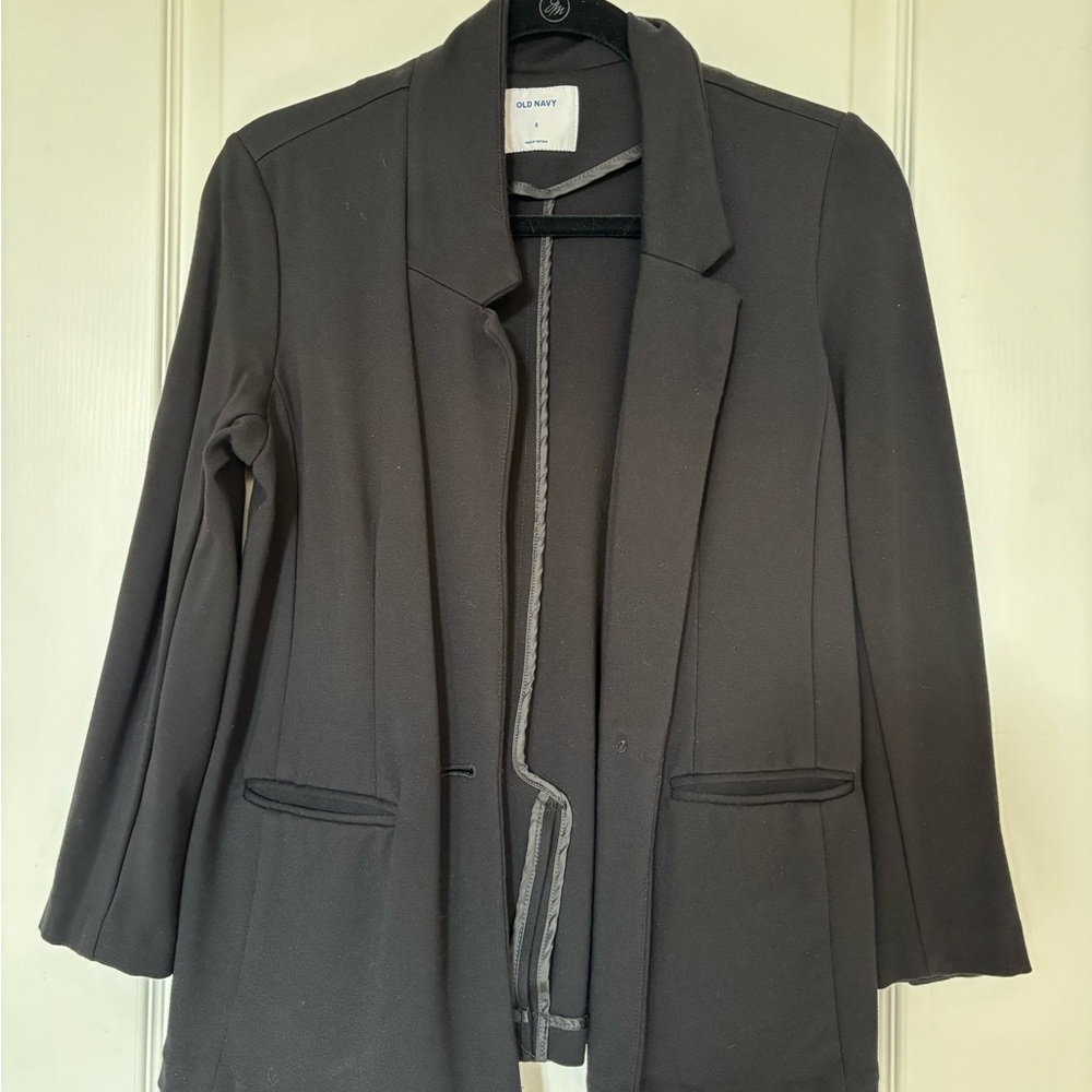 Old Navy Black Blazer Modern Streamlined Cut
